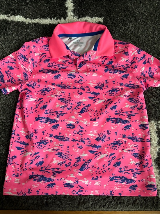 Under Armour Other - Under Armour Pink Camo Performance Polo with Blue Accents